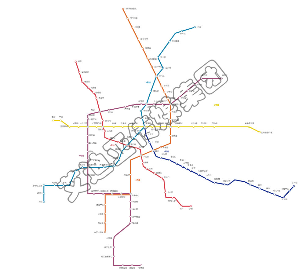 天津地铁广告线路图